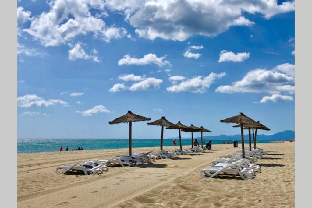 Barcaresa-Villa Sur Le Sable Vue Mer Panoramique Piscine Clim Wifi Le Barcarès Eksteriør bilde